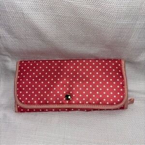 Matilda Jane Pink and White Polka Dot Jewelry Case Travel Accessory Packable